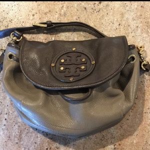Tory Burch crossbody  purse grey and taupe